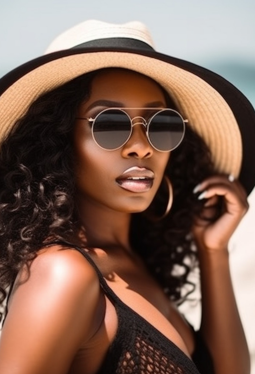 chapeau et lunette de soleil